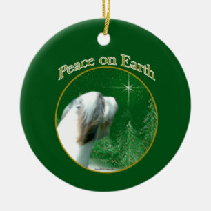 Bearded Collie Peace Keramisch Ornament