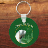 Bearded Collie Peace Sleutelhanger (Achterkant)