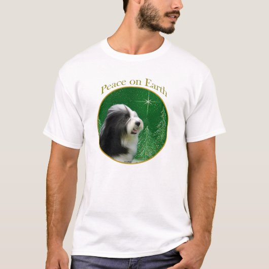 Bearded Collie Peace T-shirt (Voorkant)