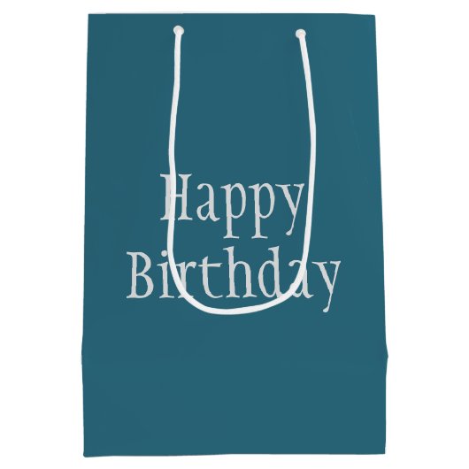 Bearded Collie Peeking Over a Fence Medium Cadeauzakje (Achterkant)