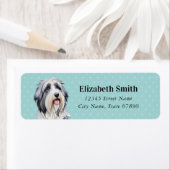Bearded Collie Retour Adreslabels Etiket (Insitu)