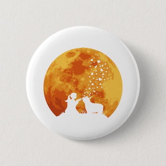 Bearded Collie Ronde Button 5,7 Cm (Voorkant)