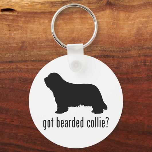 Bearded Collie Sleutelhanger (Voorkant)