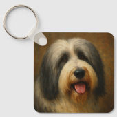 Bearded Collie Sleutelhanger (Voorkant)