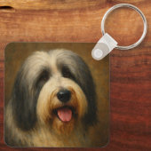 Bearded Collie Sleutelhanger (Achterkant)