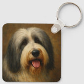 Bearded Collie Sleutelhanger (Achterkant)