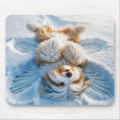 Bearded Collie Snow Angel Muismat (Voorkant)