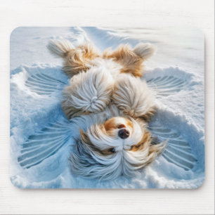 Bearded Collie Snow Angel Muismat