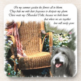 Bearded Collie Summer Garden Drankjes Onderzetter