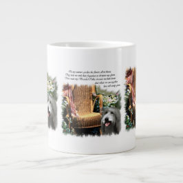Bearded Collie Summer Garden Grote Koffiekop