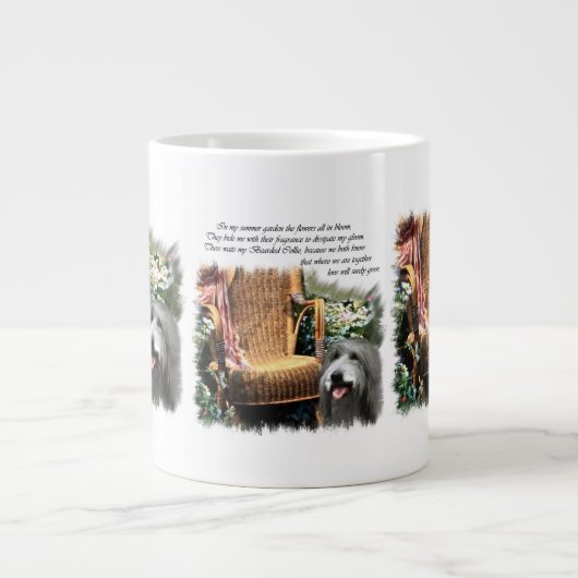 Bearded Collie Summer Garden Grote Koffiekop (Voorkant)