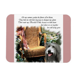 Bearded Collie Summer Garden Magneet