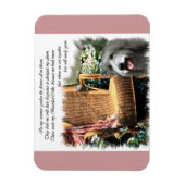 Bearded Collie Summer Garden Magneet (Verticaal)