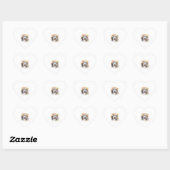 Bearded Collie tussen Wildflower 1 Hart Sticker (Vel)