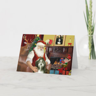 Bearded Collie van de Kerstman (#9) Feestdagen Kaart