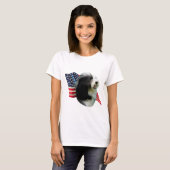 Bearded Collie Vlag T-shirt (Voorkant volledig)