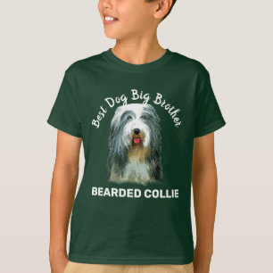Bearded Collie waterverf best dog big broer T-shirt