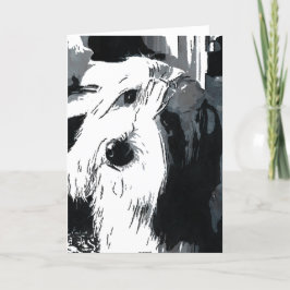 Bearded Collie-Wenskaart Kaart