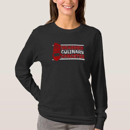 Bearded Culinary Gangster Chef De Cuisine Chef   T-shirt (Voorkant)