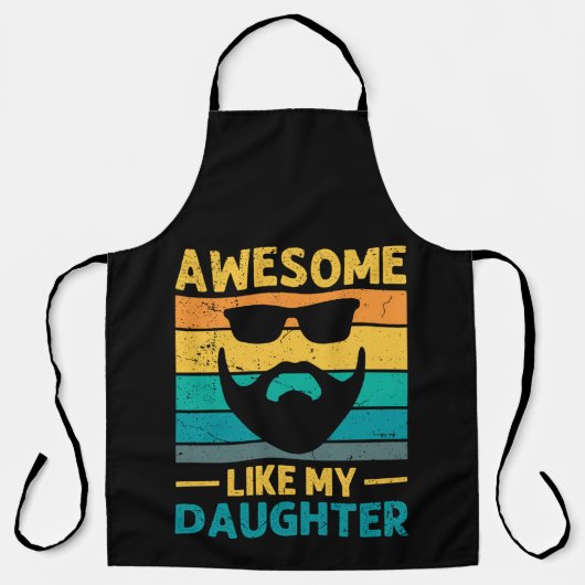 bearded dad Awesome Like My Daughter Schort (Voorkant)