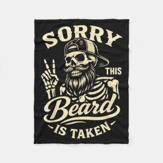 Bearded Dad Daddy Fathers Day Sorry This Beard is Fleece Deken