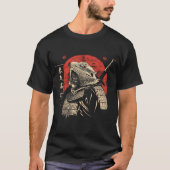 Bearded Dragon als Japanse samoerai T-shirt (Voorkant)