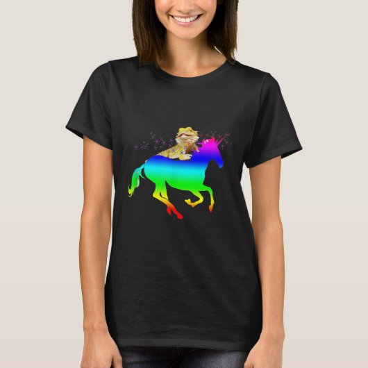 Bearded Dragon And Horse T-shirt (Voorkant)