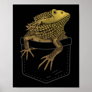 Bearded Dragon Art Voor Mannen Vrouwen Kinder Bear Poster