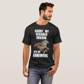 Bearded Dragon Ate Homework Reptiles  Pet Owner Gr T-shirt (Voorkant volledig)