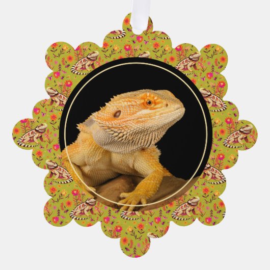 Bearded Dragon Christmas gepersonaliseerd Ornament Kaart (Voorkant)