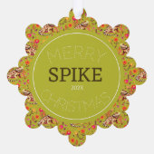 Bearded Dragon Christmas gepersonaliseerd Ornament Kaart (Achterkant)