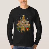 Bearded Dragon Christmas Tree Lights Pajamas Xmas T-shirt (Voorkant)