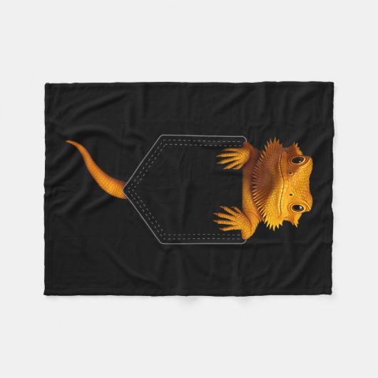 Bearded Dragon Cket Cute Exotic Lizard Reptile Pet Fleece Deken (Voorkant (Horizontaal))