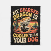Bearded Dragon Cooler Reptile Animal Beardie Beard Fleece Deken (Voorkant)