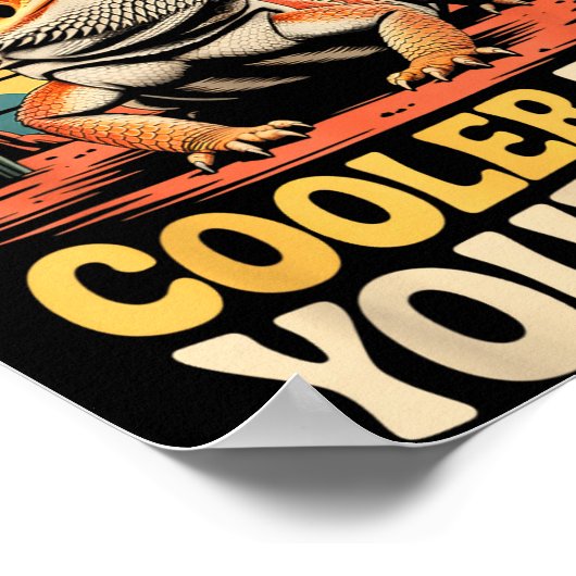 Bearded Dragon Cooler Reptile Animal Beardie Beard Poster (Hoek)