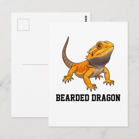 Bearded Dragon Customizable Personalizable  Briefkaart (Voorkant / Achterkant)
