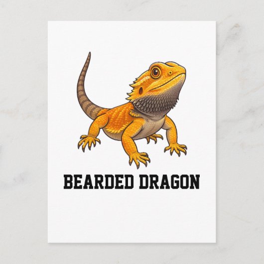 Bearded Dragon Customizable Personalizable  Briefkaart (Voorkant)