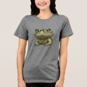 Bearded Dragon • Cute Beardie Design Tri-Blend Shirt (Voorkant)