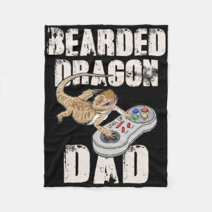 Bearded Dragon Dad Video Game Reptielen Pagona Gam Fleece Deken