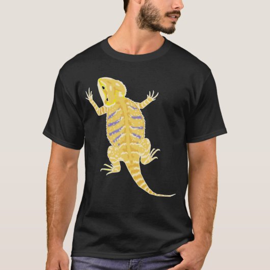 Bearded Dragon (donkere bkg kleuren) shirt (Voorkant)