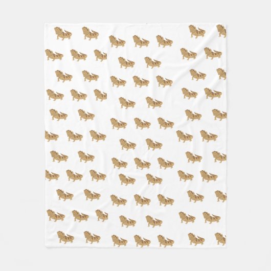 Bearded Dragon Fleece Deken (Voorkant)