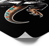 Bearded Dragon Flying Kick Pose Karate Samurai Nin Poster (Hoek)