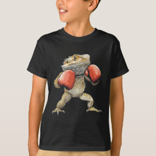 Bearded Dragon gekleed als een bokser Funny Boxing T-shirt