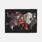 Bearded Dragon gekleed als een piraat grappig Hall Fleece Deken (Voorkant (Horizontaal))