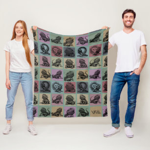 Bearded Dragon Gift Blanket, Gezellige Reptiel Lie Fleece Deken