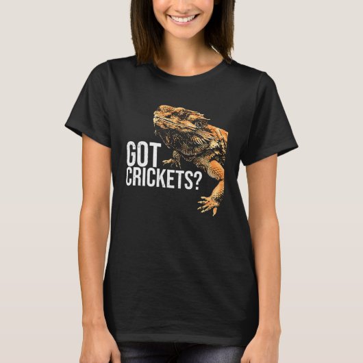 Bearded Dragon Got Crickets Lizard Reptile Herpeto T-shirt (Voorkant)
