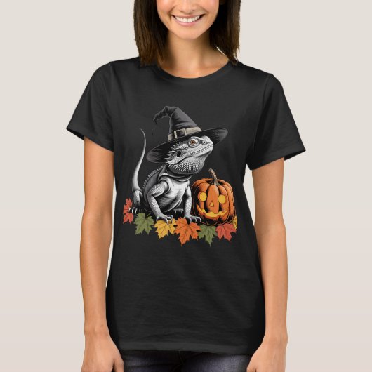 Bearded Dragon Halloween Fun T-shirt (Voorkant)