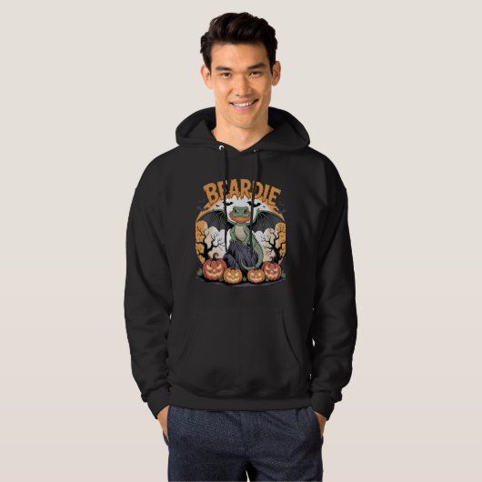 Bearded Dragon Halloween kunst Hoodie (Voorkant volledig)