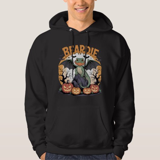 Bearded Dragon Halloween kunst Hoodie (Voorkant)