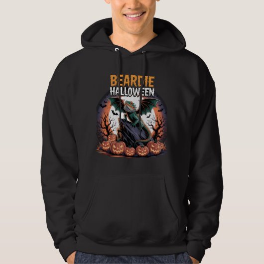 Bearded Dragon Halloween kunst Hoodie (Voorkant)